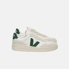 VEJA V - 90 LEATHER - Women's White/Cyprus Shoe Deals Outlet
