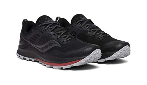 Saucony Peregrine 10 - Men's Black/Red Shoe Deals Outlet