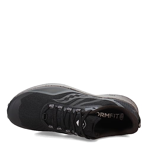 Saucony Peregrine 12 Running Shoe - Men's Black/Charcoal Shoe Deals Outlet