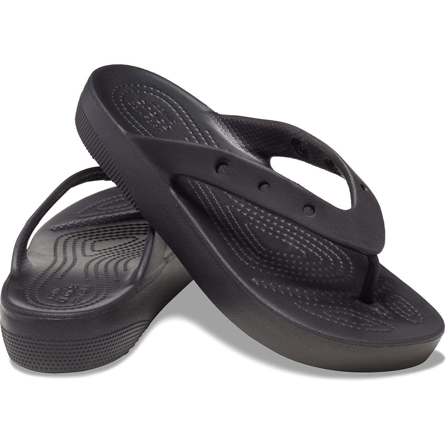 Crocs Platform Flip Flop - Women's Black Shoe Deals Outlet