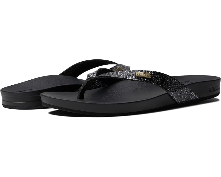 Reef Cushion Court Black Sassy 9 M 0195333408590 Shoe Deals Outlet