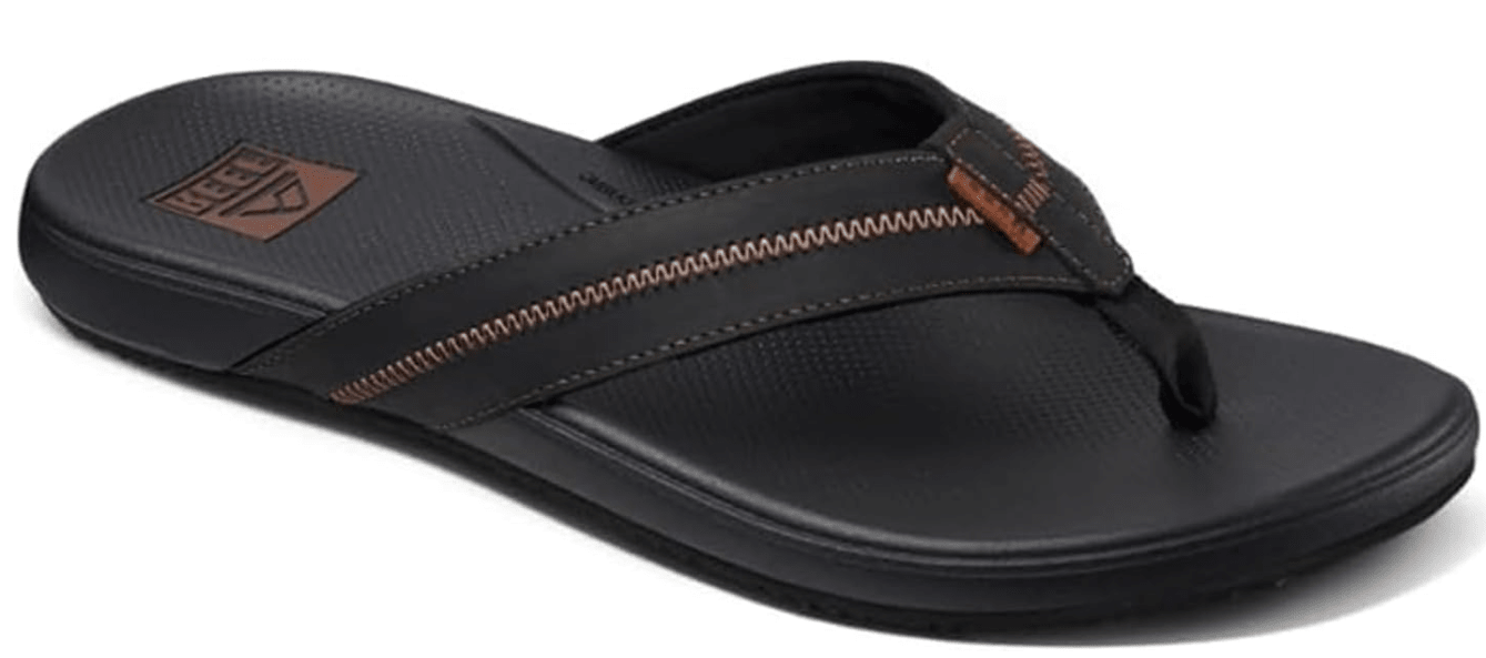 Reef Cushion Phantom 2.0 Leather Black / Coffee 10 M 196985367693 Shoe Deals Outlet