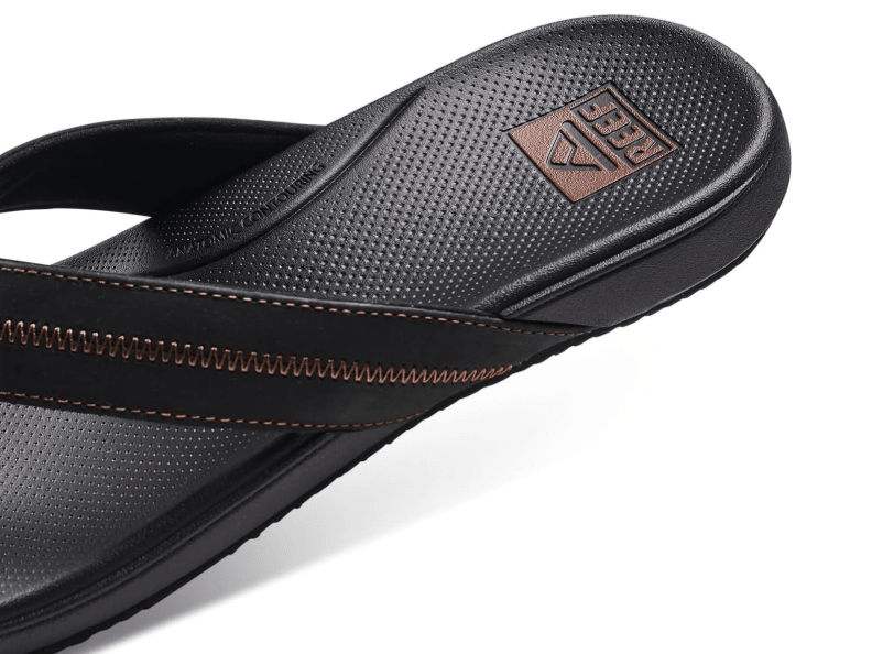 Reef Cushion Phantom 2.0 Leather Black / Coffee 10 M 196985367693 Shoe Deals Outlet