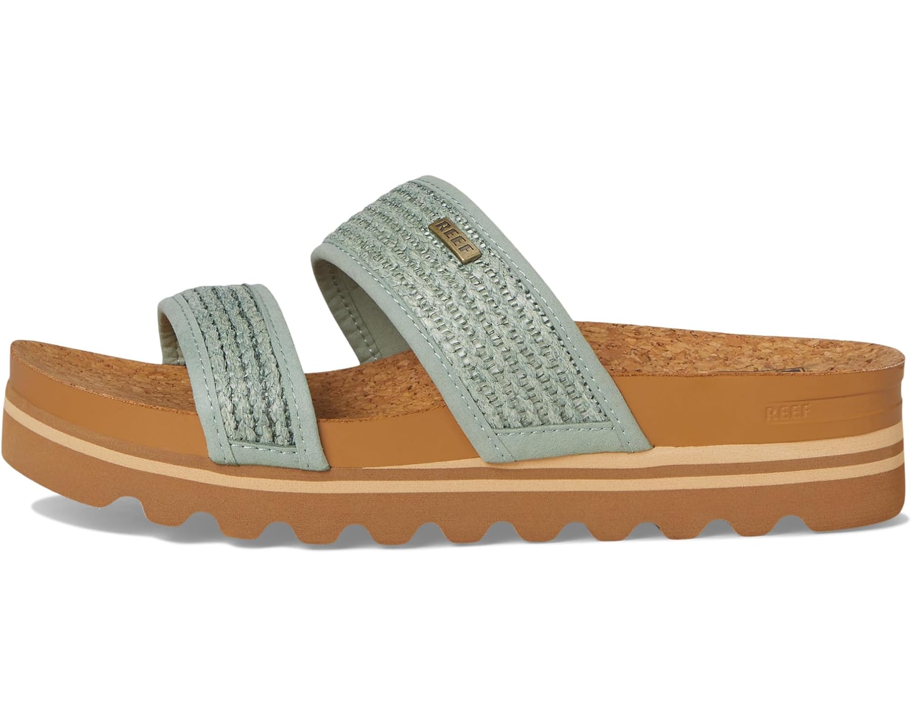 Reef Cushion Vista Hi Frosty Raffia 9 M 196985477231 Shoe Deals Outlet