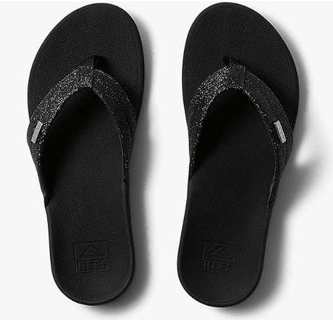 Reef Reef Ortho - Spring Black / Black / Glitter 9 M 192824067748 Shoe Deals Outlet
