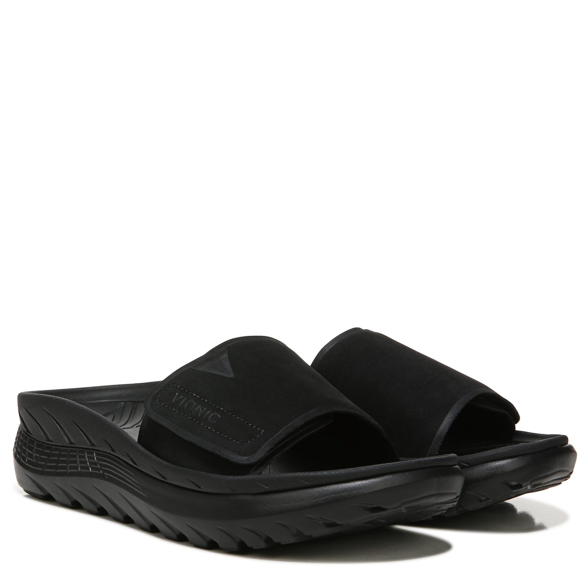 VIONIC Rejuvenate Slide Sandal - Women's Black/Black Shoe Deals Outlet