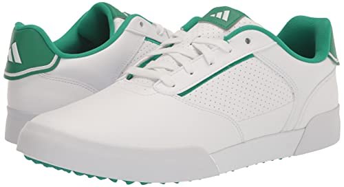 adidas Retrocross Spikeless Golf - Men's White/Green/Coral Shoe Deals Outlet