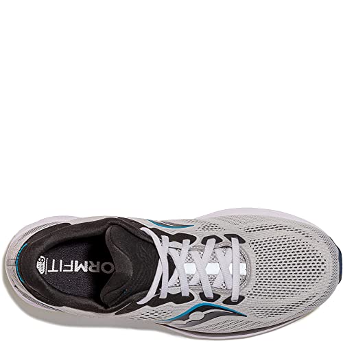 Saucony Ride 14 - Men's Fog/Black/Storm Shoe Deals Outlet