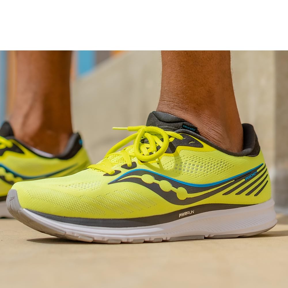 Saucony Ride 14 - Men's Citrus/Black Shoe Deals Outlet