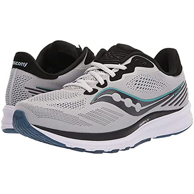 Saucony Ride 14 Running Shoe - Men's Fog/Black/Storm Shoe Deals Outlet