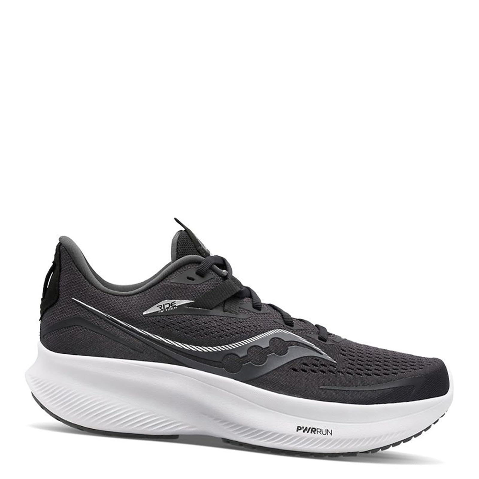 Saucony Ride 15 - Men's Black/White Shoe Deals Outlet