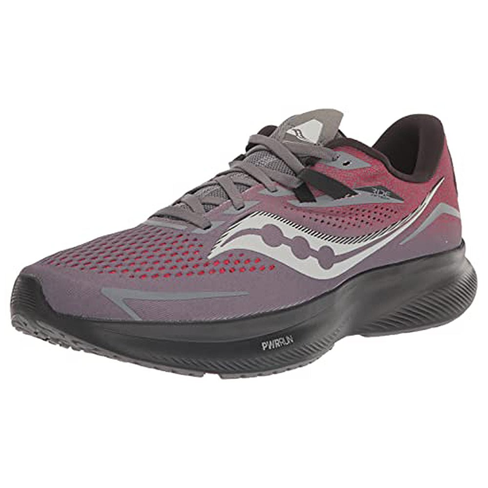 Saucony Ride 15 - Men's Charcoal/Red Shoe Deals Outlet
