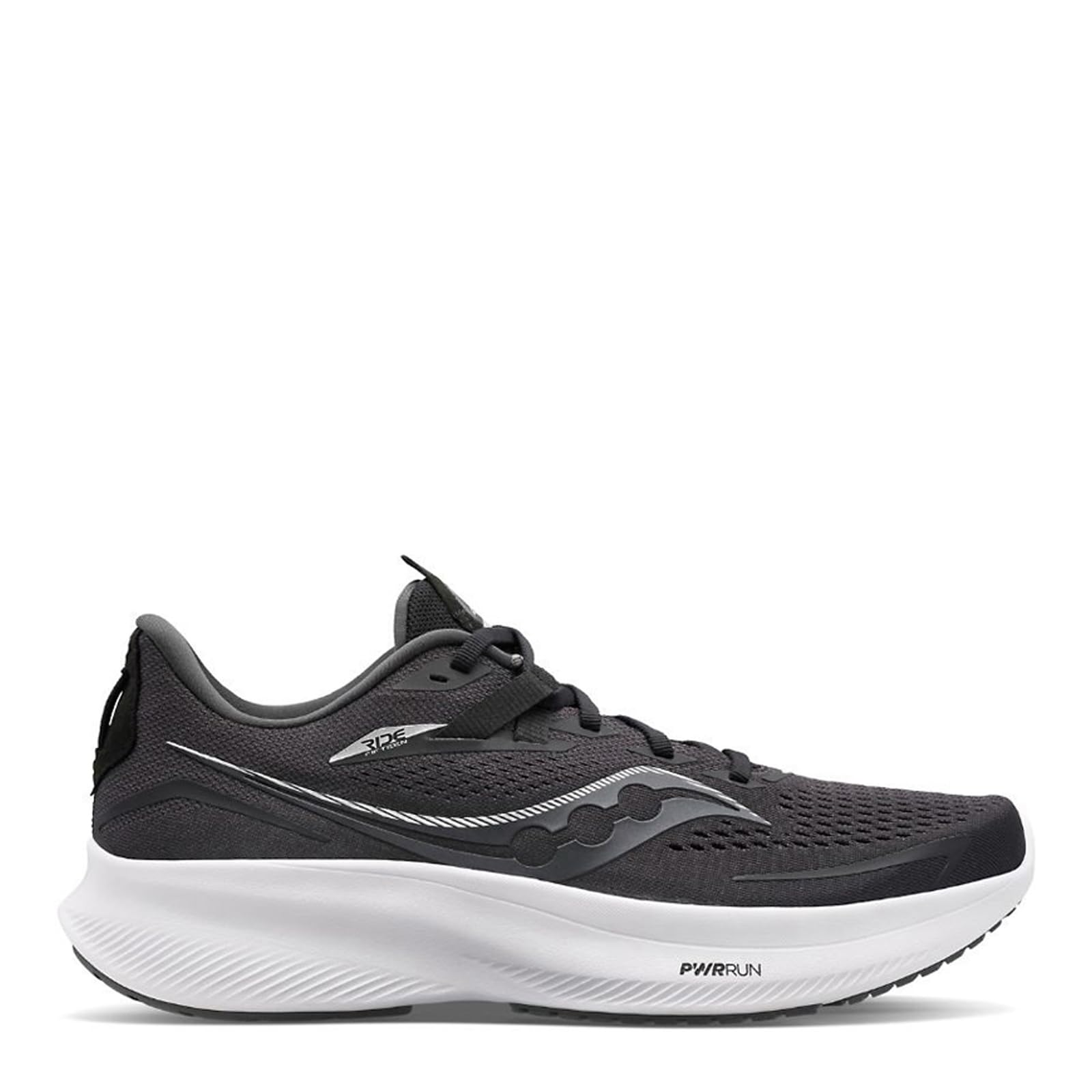 Saucony Ride 15 - Men's Black/White Shoe Deals Outlet