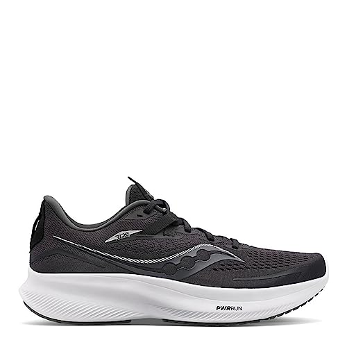 Saucony Ride 15 - Men's Black/White Shoe Deals Outlet