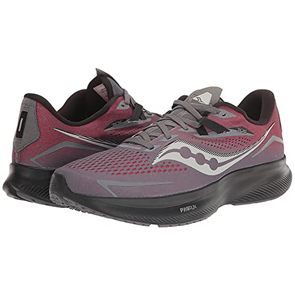 Saucony Ride 15 - Men's Charcoal/Red Shoe Deals Outlet