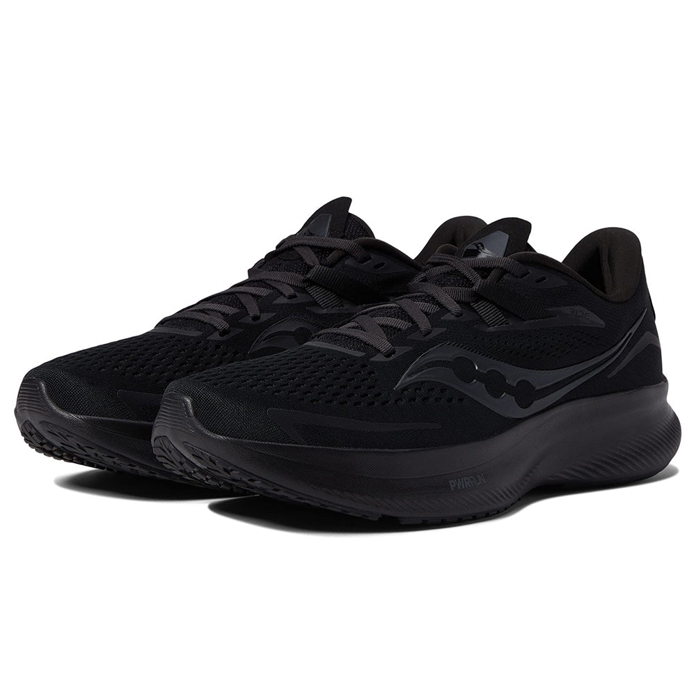 Saucony Ride 15 - Men's Black/Black/Black Shoe Deals Outlet