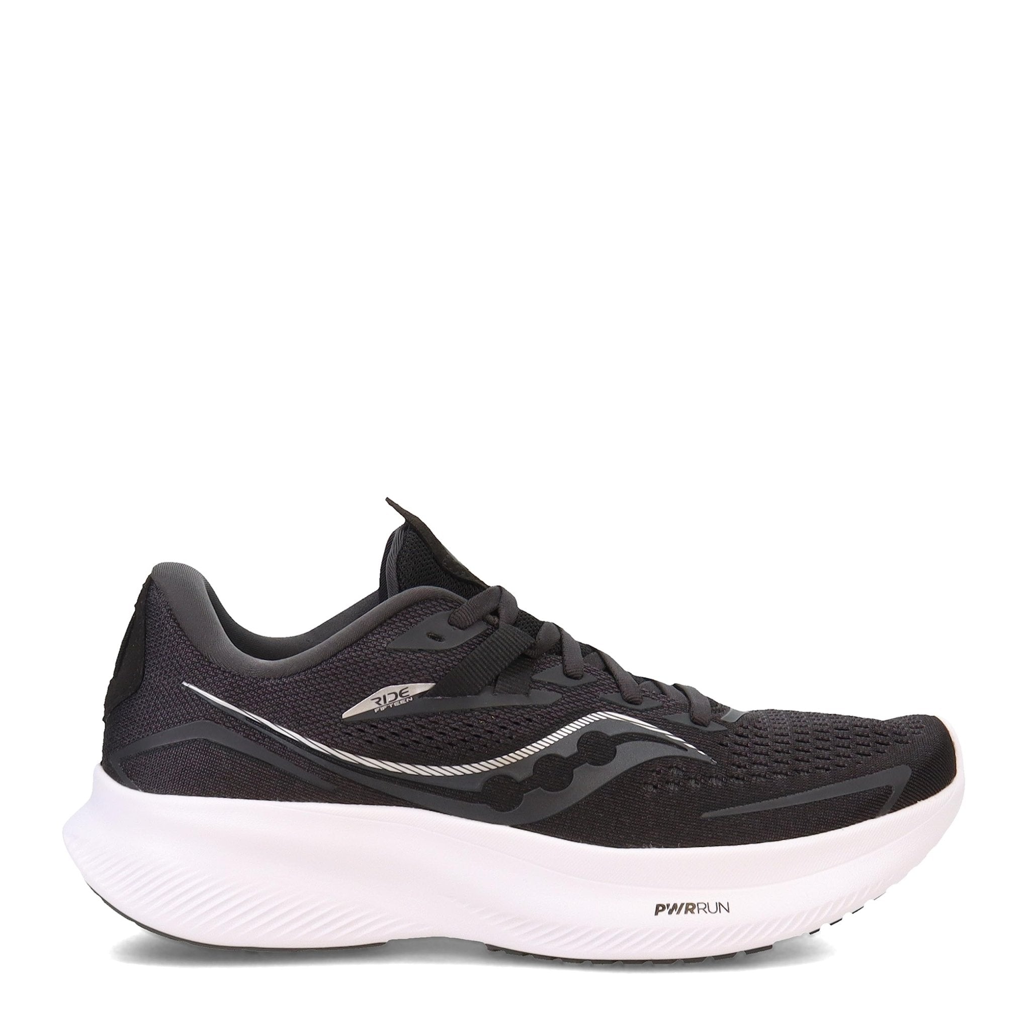 Saucony Ride 15 - Women's Black White Shoe Deals Outlet