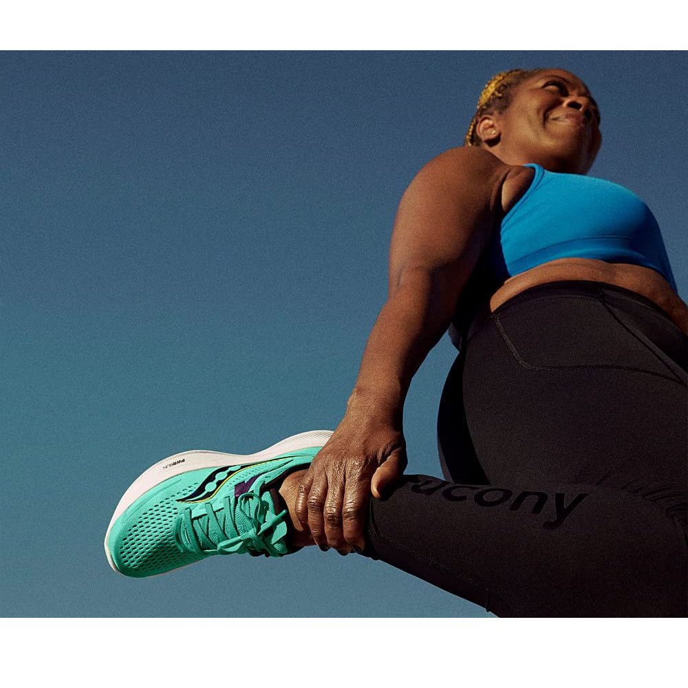 Saucony Ride 15 - Women's Cool Mint/Acid Shoe Deals Outlet