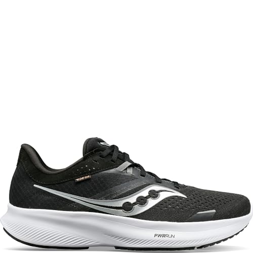 Saucony Ride 16 Running Shoe - Men's Black/White Shoe Deals Outlet