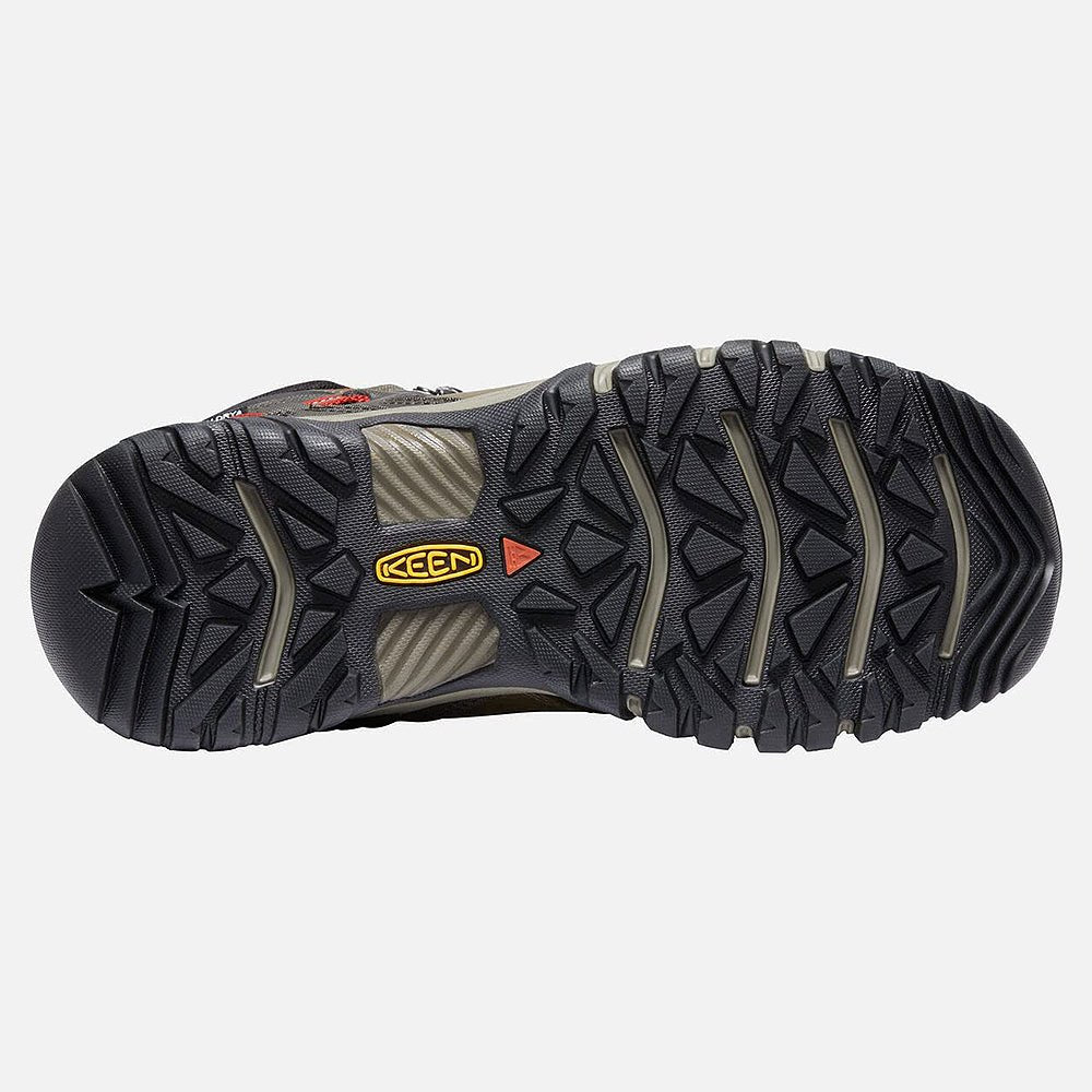 KEEN Ridge Flex Mid WP - Men's Dark Olive/Ketchup Shoe Deals Outlet