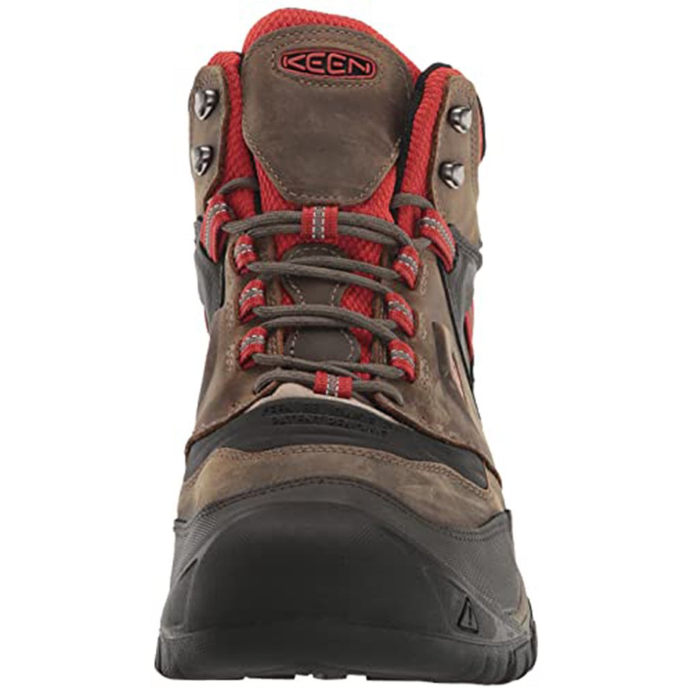 KEEN Ridge Flex Mid WP - Men's Dark Olive/Ketchup Shoe Deals Outlet