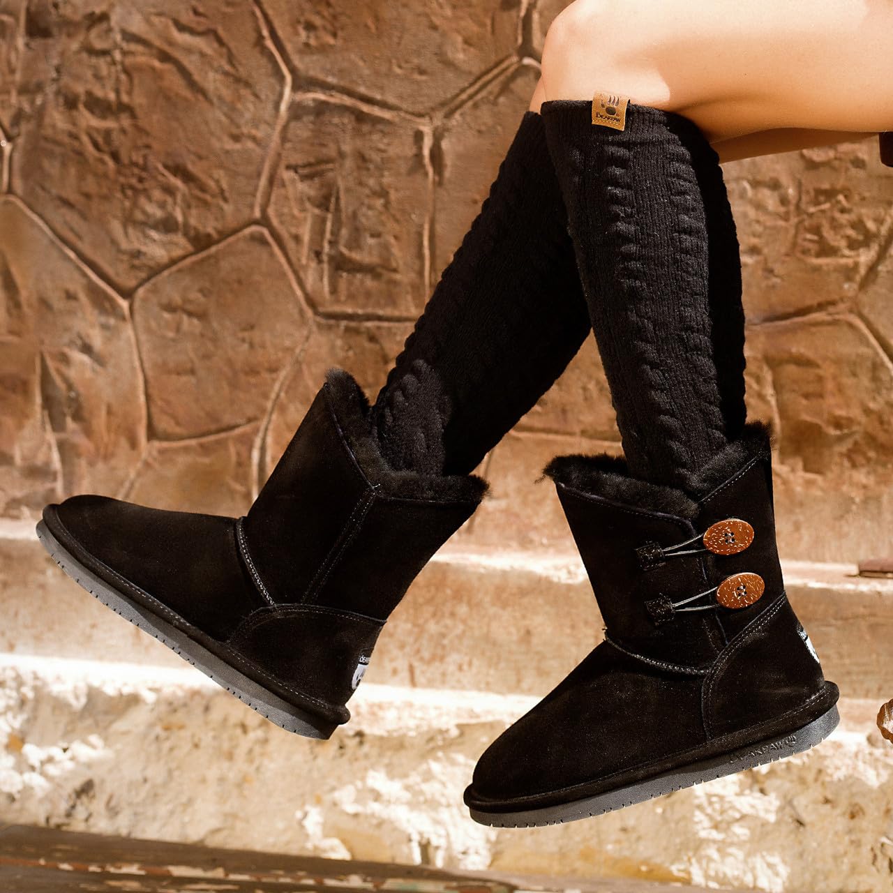 BEARPAW Rosaline - Women's Black Ii Shoe Deals Outlet