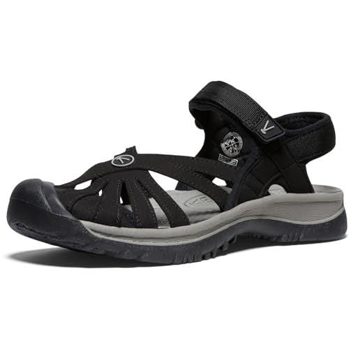KEEN Rose Sandal - Women's Rose Black/Neutral Gray Shoe Deals Outlet