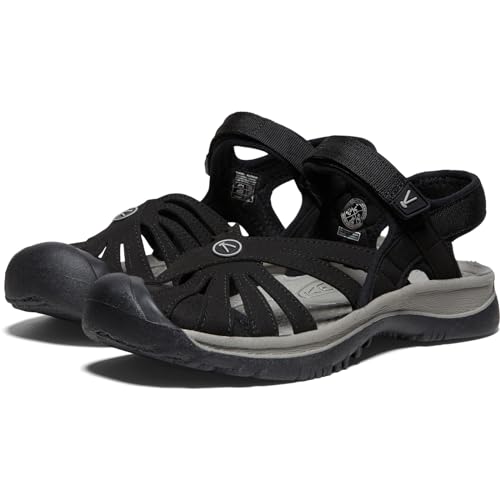 KEEN Rose Sandal - Women's Rose Black/Neutral Gray Shoe Deals Outlet