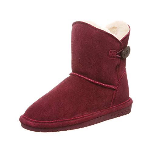 BEARPAW Rosie Kids Boots - Kids Wine Shoe Deals Outlet