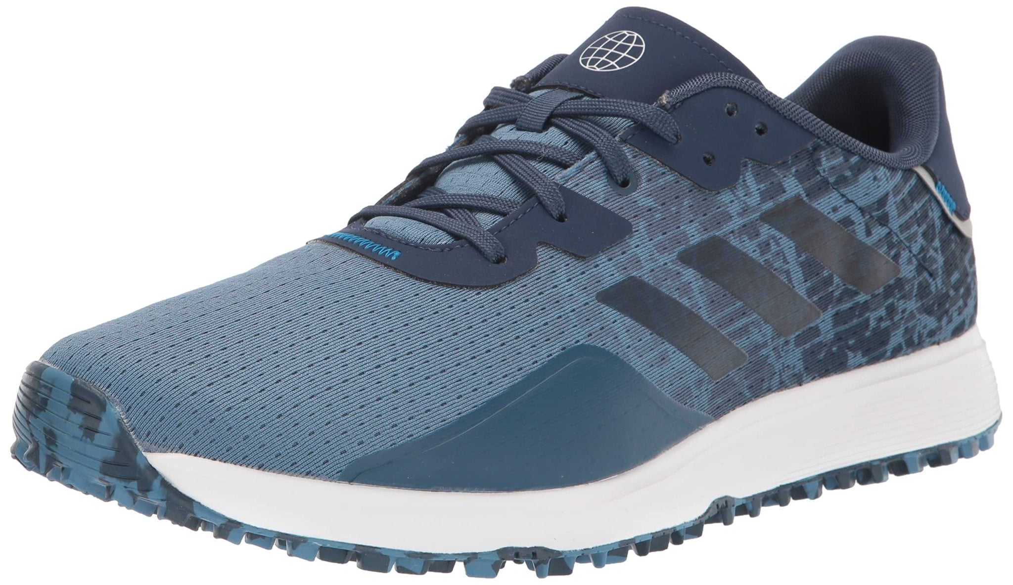 adidas S2G Waterproof Spikeless Golf Shoes - Men's Blue/Navy/White Shoe Deals Outlet