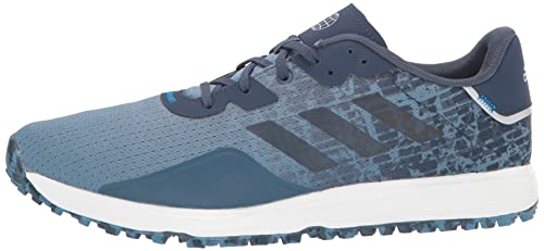 adidas S2G Waterproof Spikeless Golf Shoes - Men's Blue/Navy/White Shoe Deals Outlet