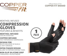 Copperfit Copper Fit Cfiglice Compression Gloves Menthol Infused - Unisex