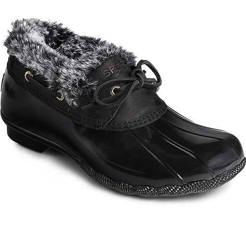 Sperry Saltwater 1 Eye Cozy Duck - Women's Black/Black Shoe Deals Outlet