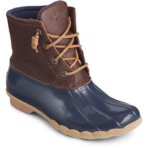 Sperry Saltwater Duck Boot - Women's Tan/Navy Shoe Deals Outlet