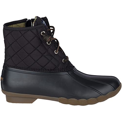 Sperry Saltwater Duck Boot - Women's Black/Quilted Nylon Shoe Deals Outlet