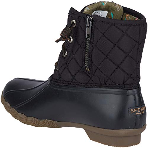 Sperry Saltwater Duck Boot - Women's Black/Quilted Nylon Shoe Deals Outlet