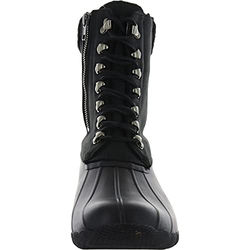 Sperry Saltwater Tall Leather Cozy - Women's Black Shoe Deals Outlet