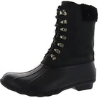Sperry Saltwater Tall Leather Cozy - Women's Black Shoe Deals Outlet