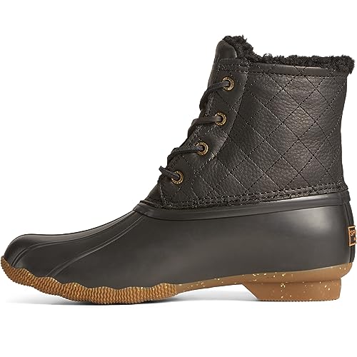Sperry Saltwater Winter Lux - Women's Black Quilt Shoe Deals Outlet