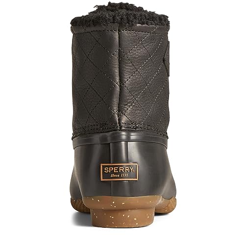 Sperry Saltwater Winter Lux - Women's Black Quilt Shoe Deals Outlet