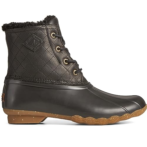 Sperry Saltwater Winter Lux - Women's Black Quilt Shoe Deals Outlet