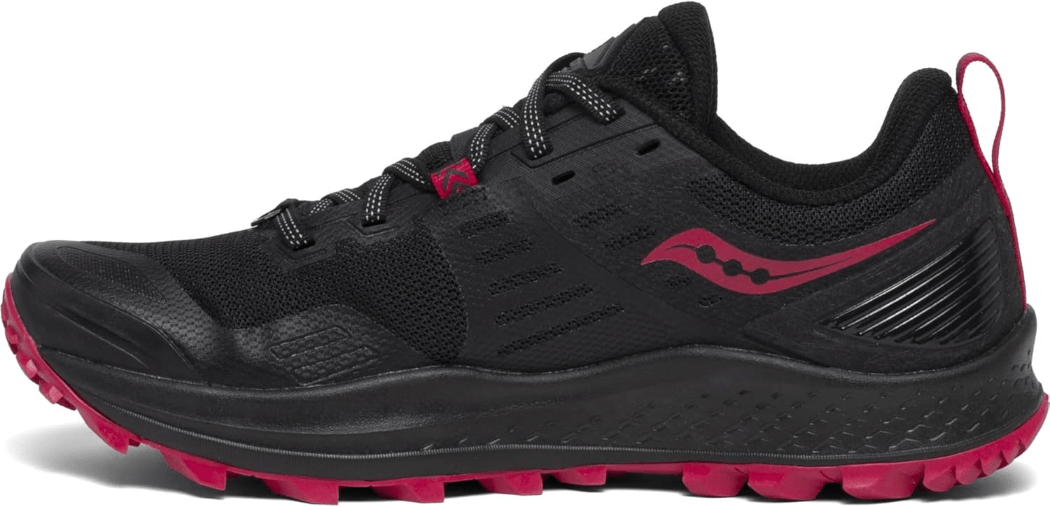 Saucony Peregrine 10 Black / Barberry 6.5 M 194713606694 Shoe Deals Outlet