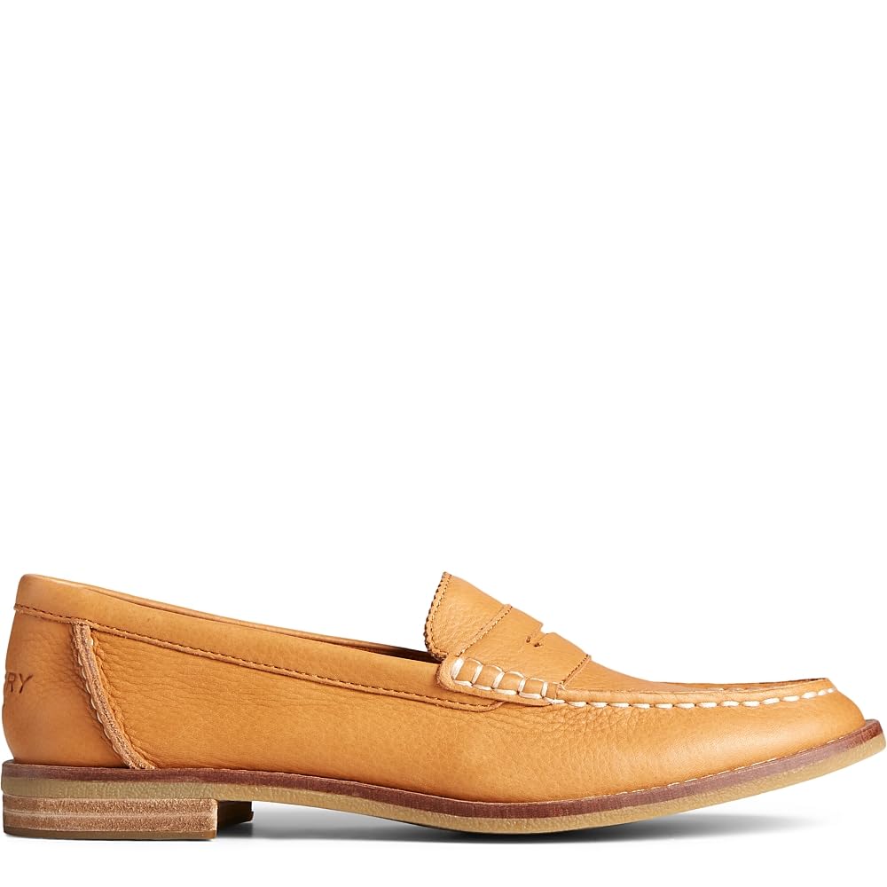 Sperry Seaport Penny Leather Loafer - Women's New Tan Shoe Deals Outlet