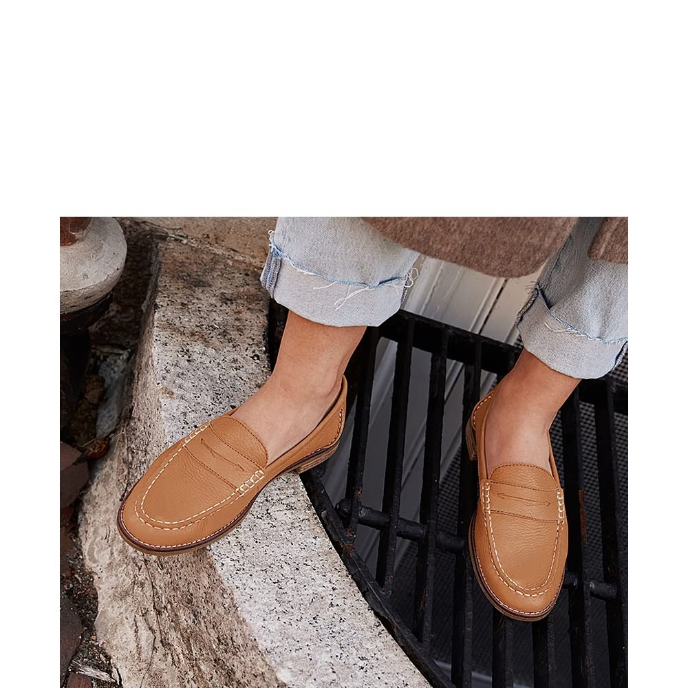 Sperry Seaport Penny Leather Loafer - Women's New Tan Shoe Deals Outlet