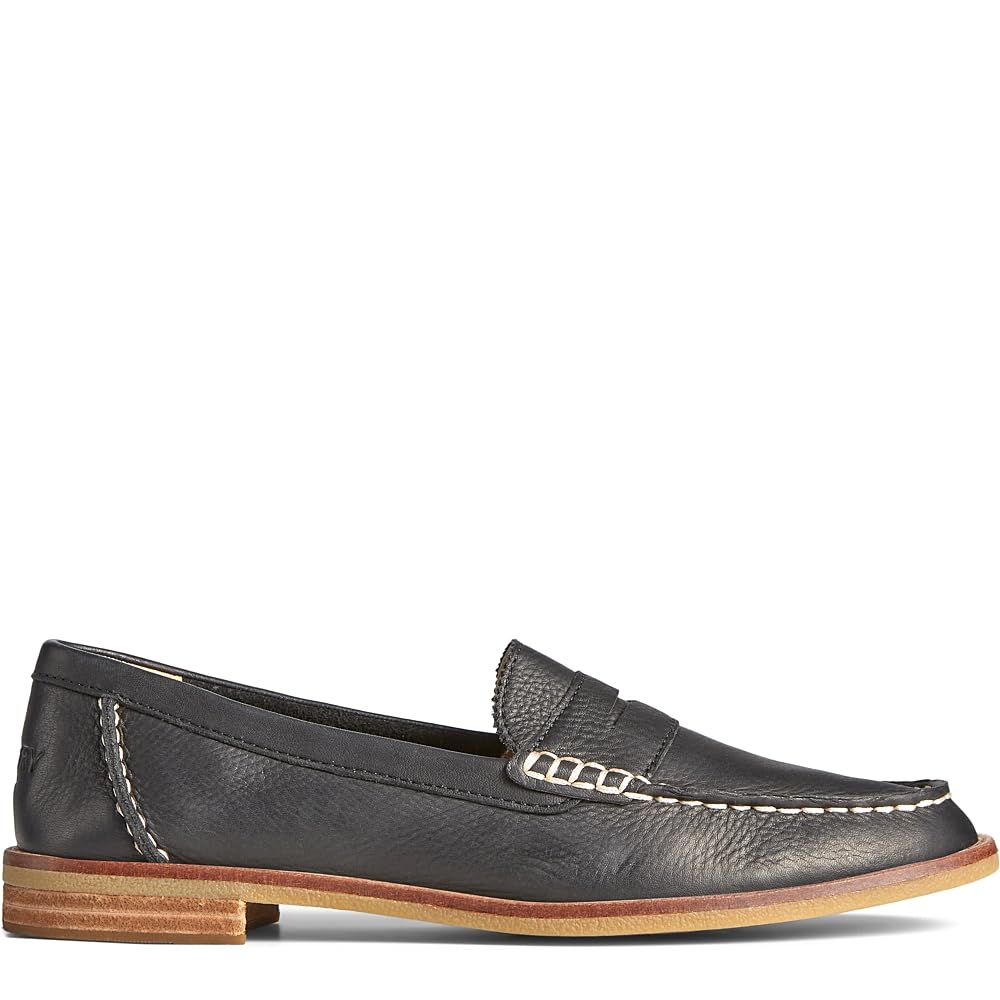 Sperry Seaport Penny Leather Loafer - Women's New Black Shoe Deals Outlet