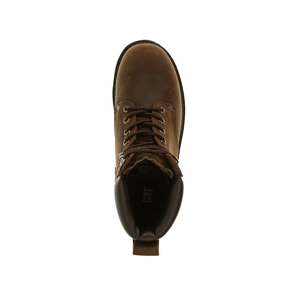 Caterpillar Second Shift Soft - Toe Boots - Men's Dark Brown Shoe Deals Outlet