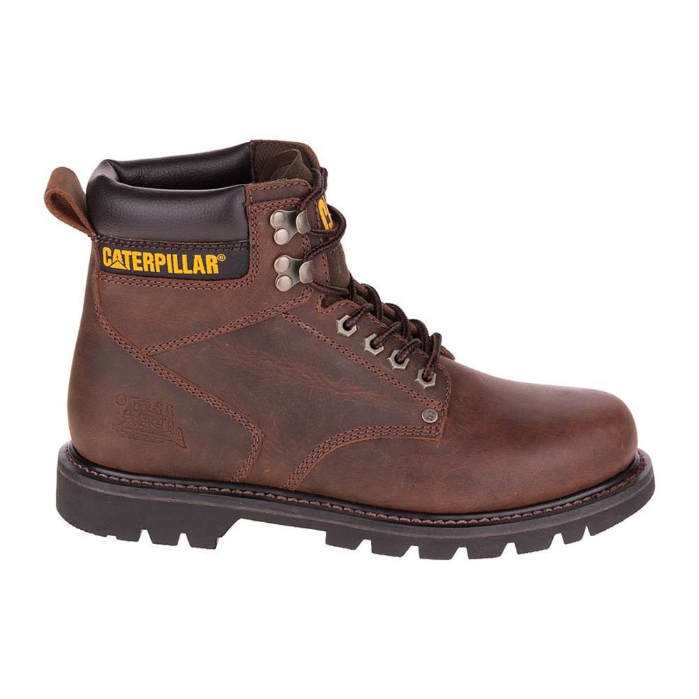 Caterpillar Second Shift Soft - Toe Boots - Men's Dark Brown Shoe Deals Outlet