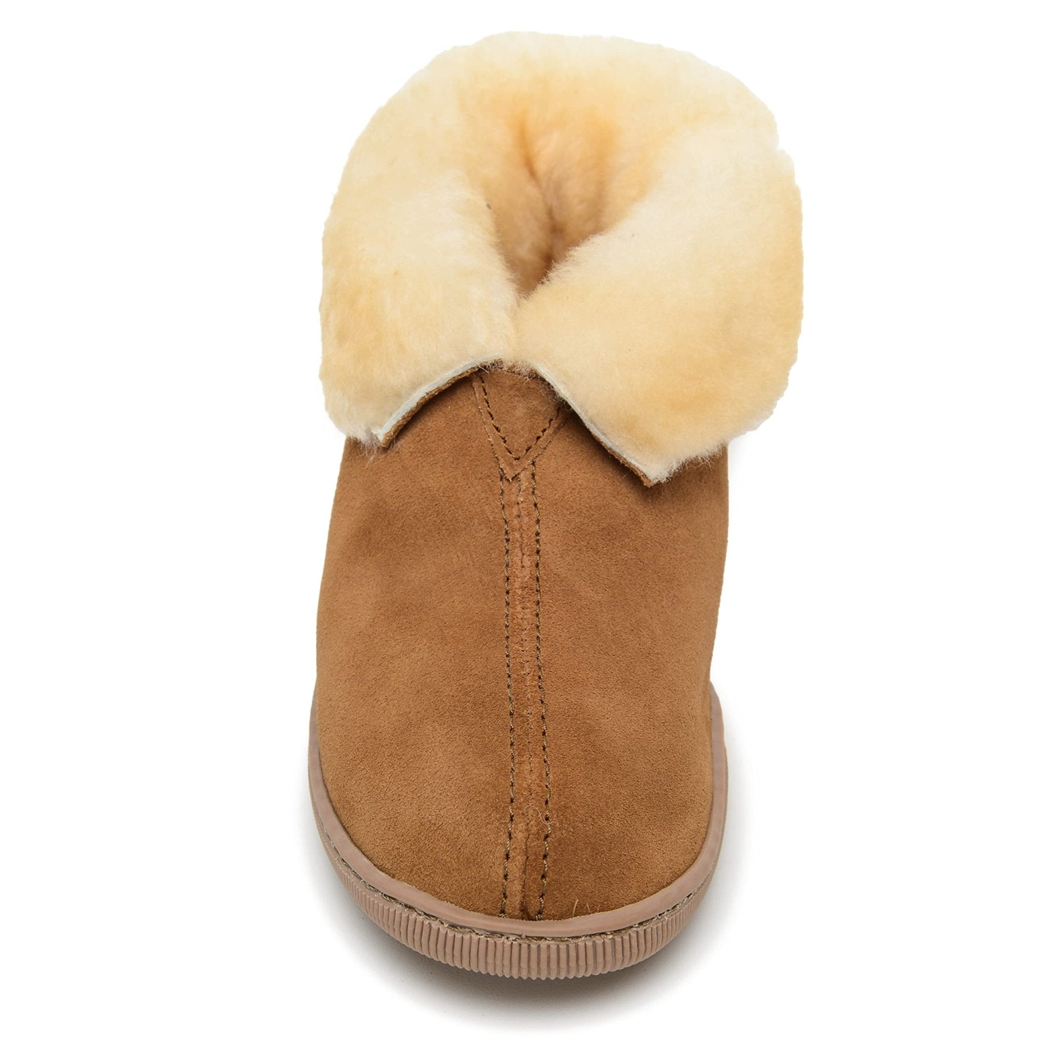 Minnetonka Sheepskin Ankle Boot - Men's Golden Tan Shoe Deals Outlet