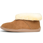Minnetonka Sheepskin Ankle Boot - Men's Golden Tan Shoe Deals Outlet