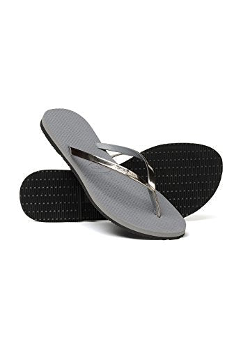 Havaianas Slim Flip Flop Sandal - Women's Metallic Steel Grey Shoe Deals Outlet